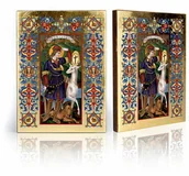 Ikony i obrazy sakralne - Ikona religijna Święty Hubert - miniaturka - grafika 1