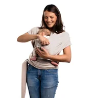 Chusty do noszenia dzieci - Chusta boba wrap organic beżowy - miniaturka - grafika 1