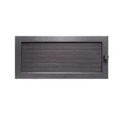 Akcesoria kominkowe - NORDFLAM Kratka kominkowa 17 x 37 cm z żaluzją Grafit - miniaturka - grafika 1
