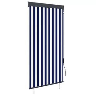 vidaXL Roleta zewnętrzna, 100x250 cm, niebiesko-biała - Rolety - miniaturka - grafika 1