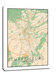 Luksemburg mapa kolorowa - obraz na płótnie Wymiar do wyboru: 90x120 cm - Obrazy i zdjęcia na płótnie - miniaturka - grafika 1