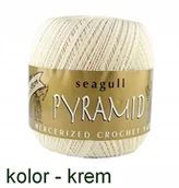 Pasmanteria - Kordonek Pyramid 100g Krem - miniaturka - grafika 1