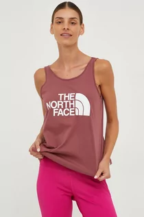 Koszulki sportowe damskie - The North Face top bawełniany kolor różowy - grafika 1