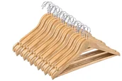 Wieszaki i stojaki - Wieszak drewniany RONDO komplet 100 szt jasny brąz W.RONDO.J.BR.100.FSC - miniaturka - grafika 1