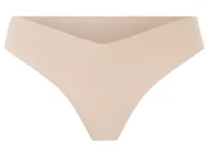 Majtki damskie - esmara® Stringi damskie cięte laserowo, 3 pary (Beżowy, L(44/46)) - miniaturka - grafika 1