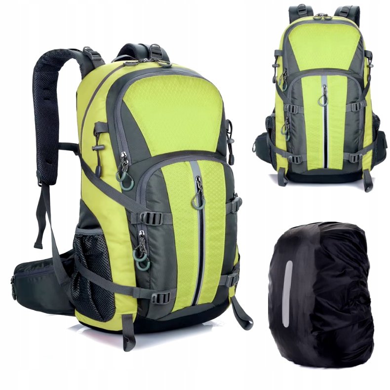 Plecak turystyczny 40L Traper 2 Green z pokrowcem przeciwdeszczowym 45l M