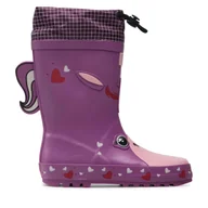 Buty dla dziewczynek - Kalosze Regatta Mudplay Jnr RKF649 Fioletowy - miniaturka - grafika 1