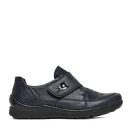 Półbuty damskie - Półbuty Rieker 48951-14 Granatowy - miniaturka - grafika 1