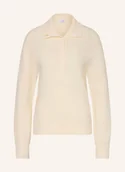 Swetry damskie - Lacoste Sweter Typu Troyer beige - LACOSTE - miniaturka - grafika 1
