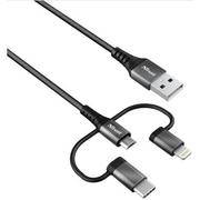 Kable USB - Trust Keyla Extra-Strong 3-In-1 USB 1m - miniaturka - grafika 1