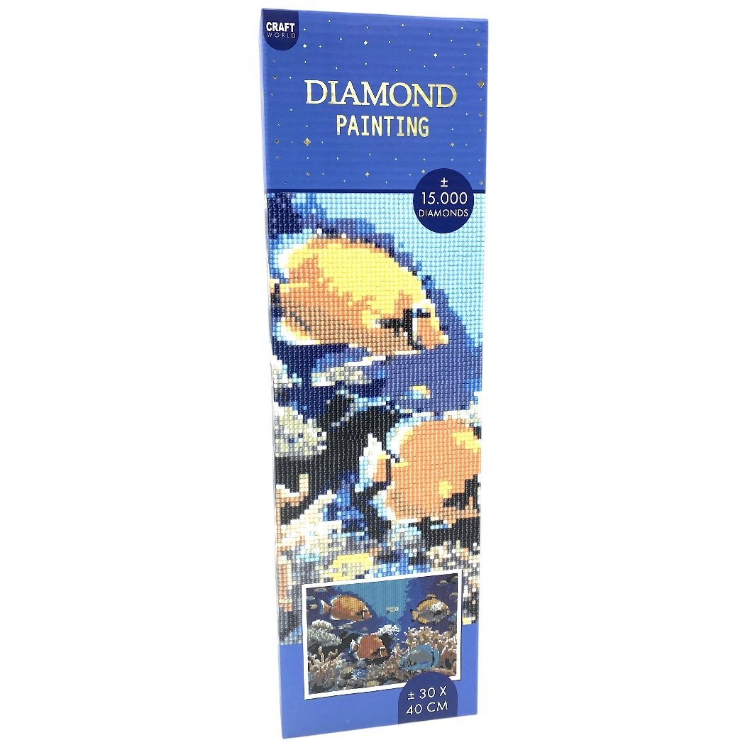 Craft World Malowanie Diamentami RYBKI 30x40cm 15000el.