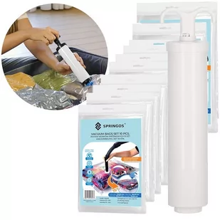 Worki próżniowe 10 szt. z pompką, torby zamykane próżniowo na ubrania 4 rozmiary - Pokrowce na ubrania Worki próżniowe 10 szt. z pompką, torby zamykane próżniowo na ubrania 4 rozmiary - Pokrowce na ubrania - miniaturka - grafika 1