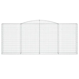 Kosze gabionowe, 6 szt, 400x50x160/180 cm, galwanizowane żelazo - Ogrodzenia - miniaturka - grafika 5