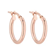 Kolczyki - Kolczyki małe kółeczka z różowego złota - miniaturka - grafika 1