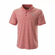 Koszulki męskie - Wilson Męska koszulka polo, STRIPE POLO czerwony czerwony Red) / biały L WRA789702LG - miniaturka - grafika 1