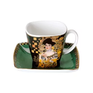 Goebel 66884719 Gustav Klimt filiżanka espresso, ze spodkiem Adele Bloch Bauer - Serwisy do kawy i herbaty - miniaturka - grafika 1
