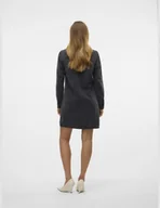 Sukienki - VERO MODA SUKIENKA JEANSOWA CZARNA DAMSKA NA GUZIKI MINI L JXB - miniaturka - grafika 1