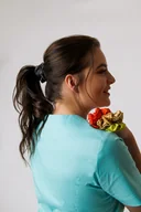 Pozostałe akcesoria fryzjerskie - Rena Jedwabna Gumka do Włosów Kolor: ZGNIŁA ZIELEŃ - miniaturka - grafika 1