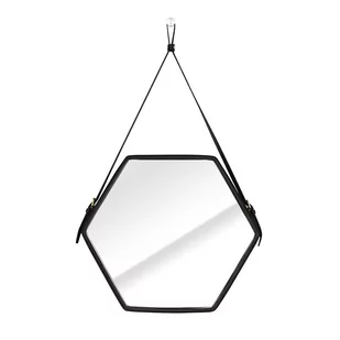 Lustro sześciokątny EBI kolor czarny homede - MIRROR/HOM/EBI/BLACK/45,5X39,5X3 - Lustra - miniaturka - grafika 1