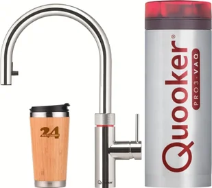 Bateria kuchenna QUOOKER "QUOOKER Flex VAQ PRO3 wyciągana bateria chrom i 100°C (3XCHR)" (2-częściowa) bateria zlewozmywakowa z funkcją wrzątku 100°C - Baterie kuchenne Bateria kuchenna QUOOKER "QUOOKER Flex VAQ PRO3 wyciągana bateria chrom i 100°C (3XCHR)" (2-częściowa) bateria zlewozmywakowa z funkcją wrzątku 100°C - Baterie kuchenne - miniaturka - grafika 1