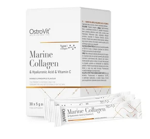 OstroVit Kolagen Morski + Kwas Hialuronowy + Witamina C 5 g x 30 BOX mango z ananasem - Witaminy i minerały - miniaturka - grafika 1
