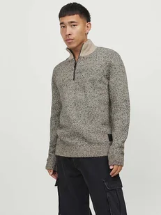 Jack & Jones Sweter "Space" w kolorze beżowym - Swetry męskie - miniaturka - grafika 1