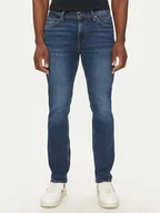 Spodnie męskie - Mustang Jeansy Vegas 1016310 Granatowy Slim Fit - miniaturka - grafika 1