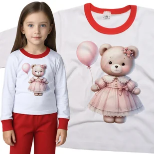 Piżama dziecięca Miś W Różowej Sukience Różowy Balonik Dzień Misia 98/104 - VoloDonum - Piżamy dla dziewczynek Piżama dziecięca Miś W Różowej Sukience Różowy Balonik Dzień Misia 98/104 - VoloDonum - Piżamy dla dziewczynek - miniaturka - grafika 1