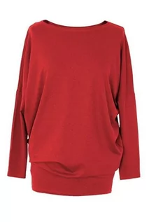 Bluzki damskie - Bluzka tunika z wiskozy czerwona basic 2xl (48-50) - XL-ka - grafika 1