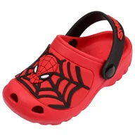 Moda i Uroda OUTLET - SpiderMan Czerwone klapki/croksy ogrodowe dla dzieci 20-21 EU / 4 UK - miniaturka - grafika 1