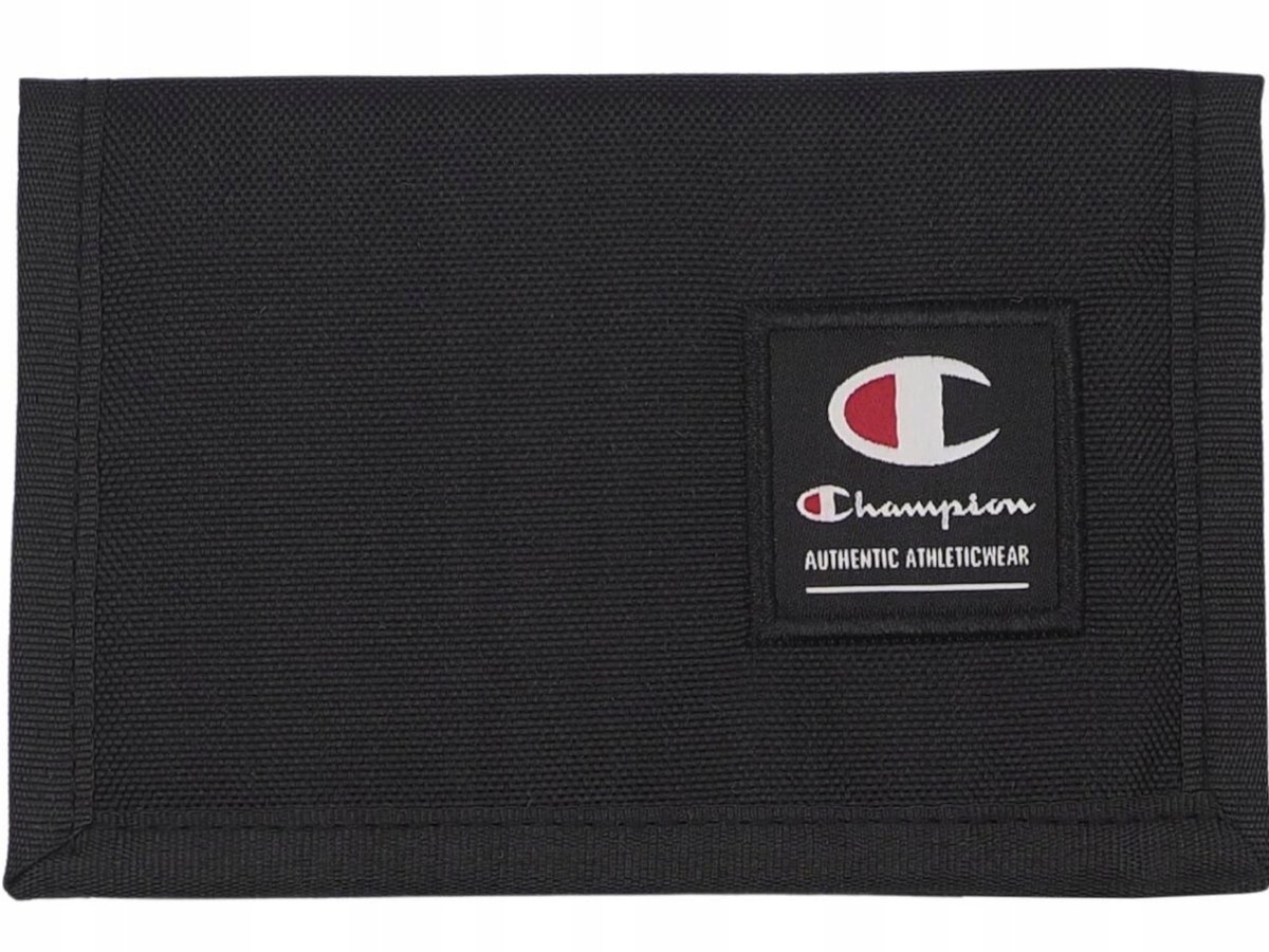 Portfel Champion Na Rzep 806024-Kk001 Sportowy Czarny Małe Logo Materiał