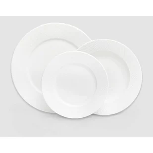 6-częściowy zestaw białych talerzy z porcelany Bonami Essentials Imperio - Serwisy obiadowe - miniaturka - grafika 1