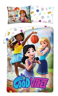 Halantex Pościel Lego Friends 140x200 dla dziewczynek - Pościel dla dzieci - miniaturka - grafika 1