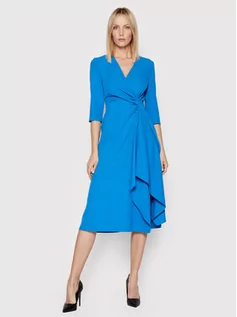 Sukienki - Rinascimento Sukienka koktajlowa CFC0107382003 Niebieski Regular Fit - grafika 1