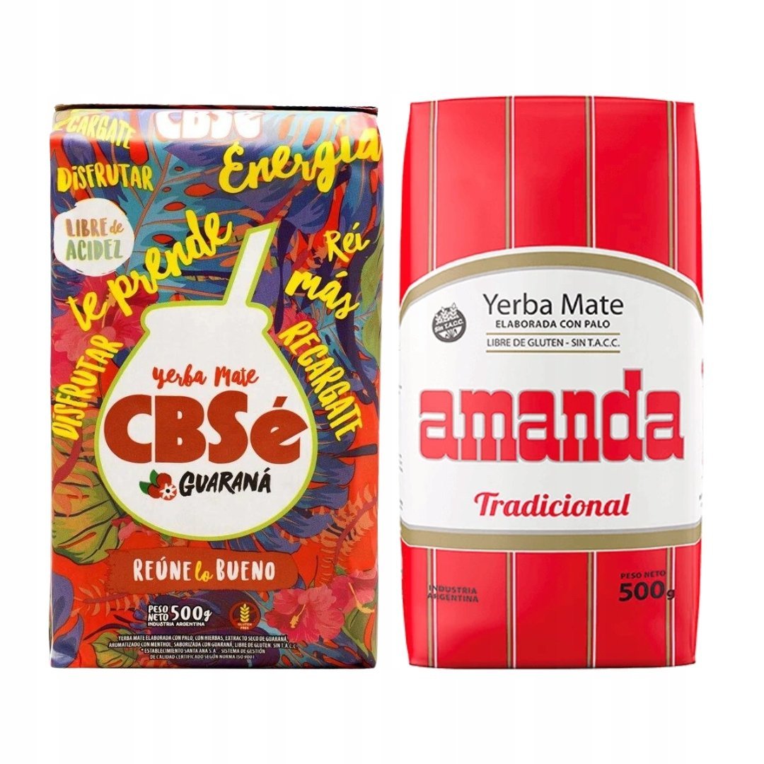 Yerba Mate CBSe Energia Guarana + Amanada Elaborada 2x500g 1kg