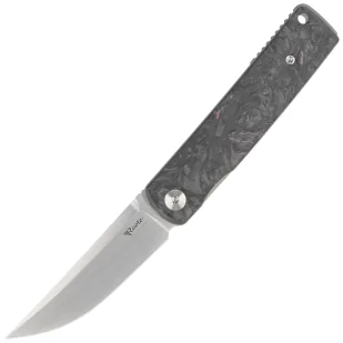 Nóż składany Reate Bushido Titanium/Dark Matter Purple Fat Carbon, Hand Satin M390 (BSO.DMP.SAT) - Noże - miniaturka - grafika 1