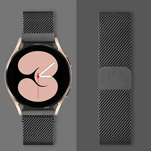 Bransoleta Uniwersalna Alogy Milanese Magnetic Strap Pasek z magnesem do smartwatcha 20mm Czarny - Akcesoria do smartwatchy - miniaturka - grafika 6