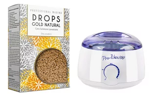 Zestaw Do Depilacji Pro Wax + Drops Gold Natural 800g - Depilacja - miniaturka - grafika 1