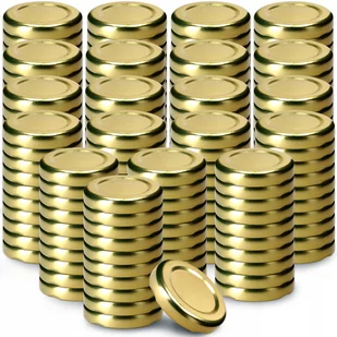 Metalowe wieczka Tranas 33mm złoty, 200 szt. - Pojemniki kuchenne - miniaturka - grafika 1