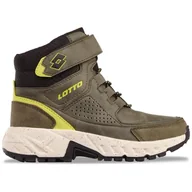 Buty dla chłopców - LOTTO Unisex dziecięce buty Alderton Mid K półdługie buty, Oliwka, limonka, 38 EU - miniaturka - grafika 1