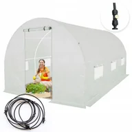 Szklarnie ogrodowe - Tunel Foliowy Szklarnia 2,5x4m NAJGRUBSZE rurki 25mm+ system zraszający 10m - miniaturka - grafika 1