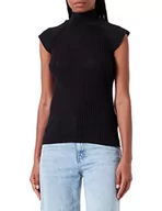 Bluzy damskie - Sisley Bluza damska, Black 700, L - miniaturka - grafika 1