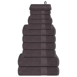 vidaXL 12-cz. zestaw ręczników, antracyt, 360 g/m², bawełna 100% - Ręczniki - miniaturka - grafika 1