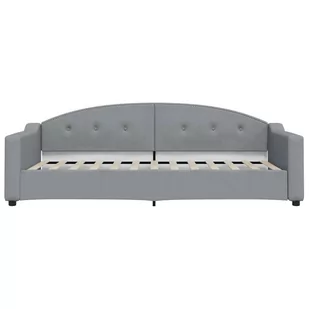 Sofa z funkcją spania, jasnoszara, 90x200 cm, obita tkaniną Lumarko! - Łóżka - miniaturka - grafika 3