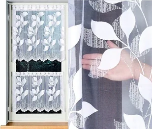 Firana Żakardowa Wzór Martyna 200X70Cm Zazdrostka (Gotowa) Z Obszyciem - Firany - miniaturka - grafika 1