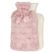 Termofory - 4Fizjo, termofor w pokrowcu, różowy z pomponami, 2000 ml - miniaturka - grafika 1