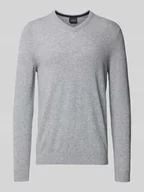 Swetry męskie - Sweter z kaszmiru z dekoltem w serek - miniaturka - grafika 1