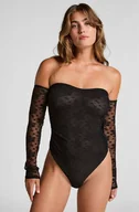 Biustonosze - Hunkemöller Body Fiona Czarny - miniaturka - grafika 1