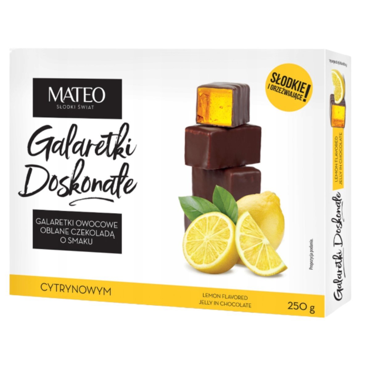 Mateo Galaretki Owocowe Oblane Czekoladą O Smaku Cytrynowym Słodkie 250G