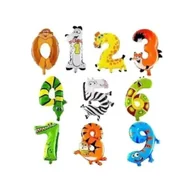 Balony i akcesoria - Adar Balony foliowe zwierzęta cyferki MIX - miniaturka - grafika 1